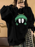 Loose Casual Fleece-lined Hoodless Sweater Women