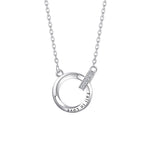 999 Sterling Silver Mobius Ring Necklace