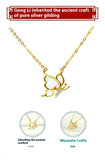Sterling Silver Light Luxury Minority Accessories High-grade Pendant Butterfly Necklace For Girls