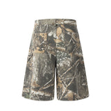 Leaves Camouflage Workwear Shorts Men