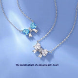 Sterling Silver Dream Girl Bow Necklace