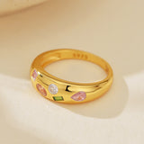 S925 Sterling Silver Diamond Color Zircon Ring