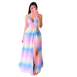 Women's Fashion Chiffon Dress Blue