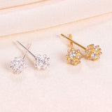 Fashion Snowflake Crystal Ear Bone Stud