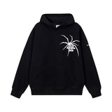 Spider Print Pullover Hoodie For Men