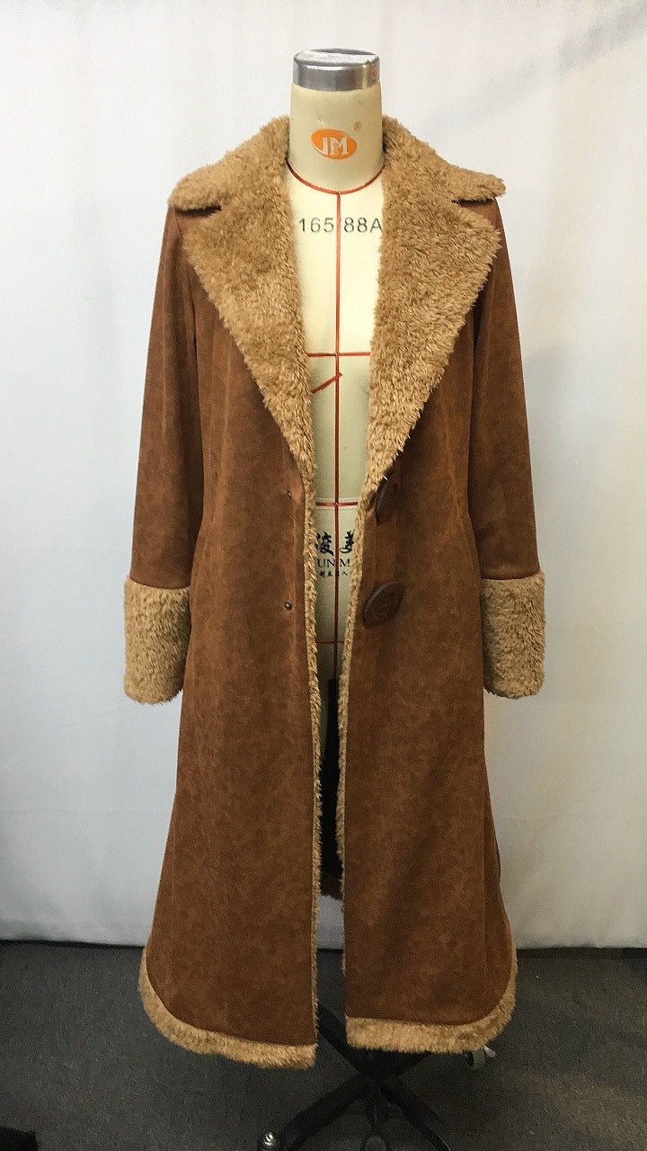 Denim Western Vintage Plush Warm Coat - MyStylz