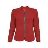 Solid Color Long-sleeve Zipper Suit Top