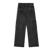 Fashion Denim Multi-pocket Cargo Pants Men
