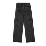 Fashion Denim Multi-pocket Cargo Pants Men