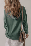 V-Neck Long Sleeve Hooded Top