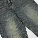 Contrast Color Washed Jeans For Men