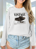Women's Printed Long Sleeve Sweatshirt