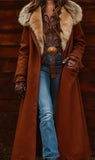 Fashion Retro Women's Coat, Warm Printed Long Coat - MyStylz