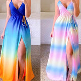 Women's Fashion Chiffon Dress Blue