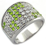 LOAS1007 - Rhodium 925 Sterling Silver Ring with AAA Grade CZ in