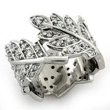 LOAS1098 - Rhodium 925 Sterling Silver Ring with AAA Grade CZ in