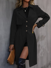 Long Waist Cotton Fashion Jacket Long Sleeve Trench Coat - MyStylz