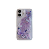 Luminous Butterfly Glitter Liquid Mobile Phone Protective Case - MyStylz
