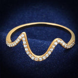 TS280 - Rose Gold 925 Sterling Silver Ring with AAA Grade CZ in Clear