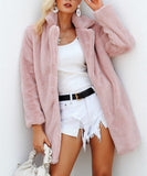 Women faux fur coat streetwear - MyStylz