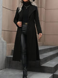 Women's Minimalist Basic Belt King - size Coat - MyStylz