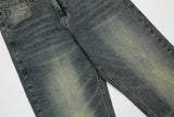 Contrast Color Washed Jeans For Men