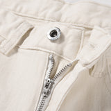 Solid Color Slightly Flared Jeans Men