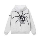 Spider Print Pullover Hoodie For Men