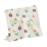 Four-layer Gauze Baby Saliva Towel Floral Newborn Baby Face Towel Handkerchief