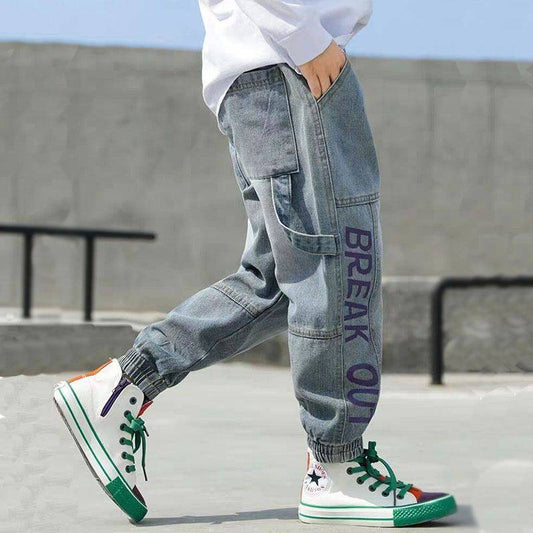 Boys' Jeans Loose Western Style