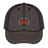 Maple Stick Hockey Hat Canadian Maple Leaf Cap with Crossed Hockey Sticks - Premium Snapback Trucker Hat - Canada Pride Baseball Cap