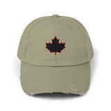 Maple Stick Distressed Hockey Cap – Retro Canadian Style
