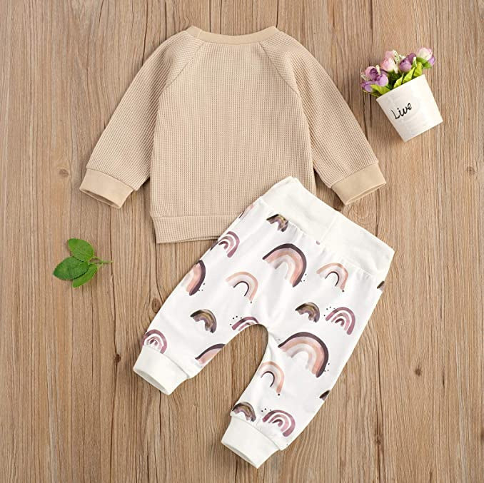 Baby Girls Long-sleeve Suit Two-piece Set