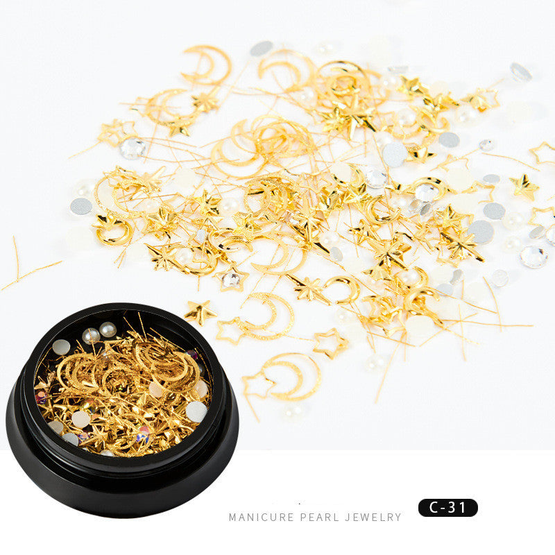 Copper round rivets sequins nail drill ornaments