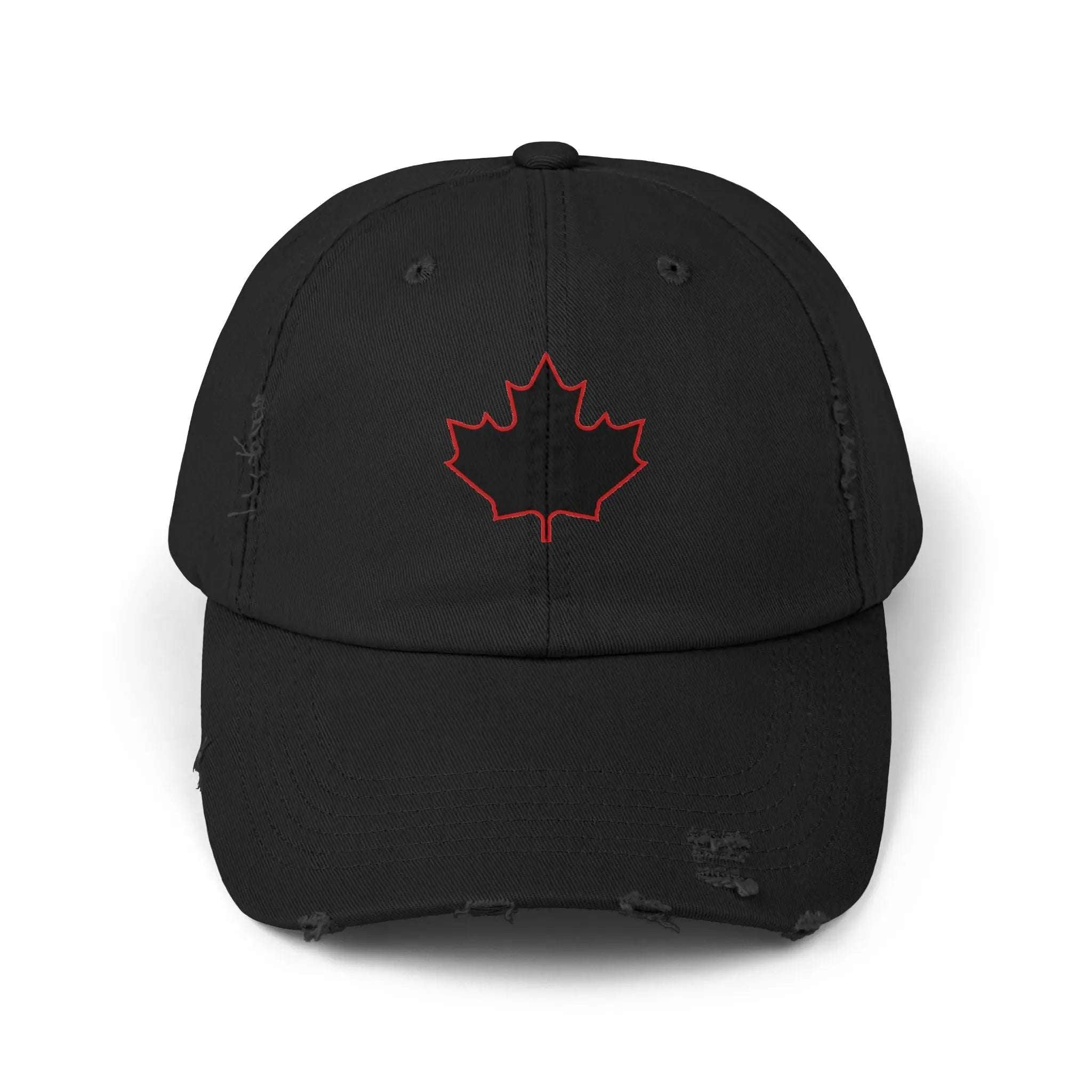 Maple Stick Distressed Hockey Cap – Retro Canadian Style