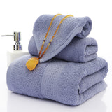 Bath Towel Long Staple Cotton Padded Towel Towel Square Plain Color