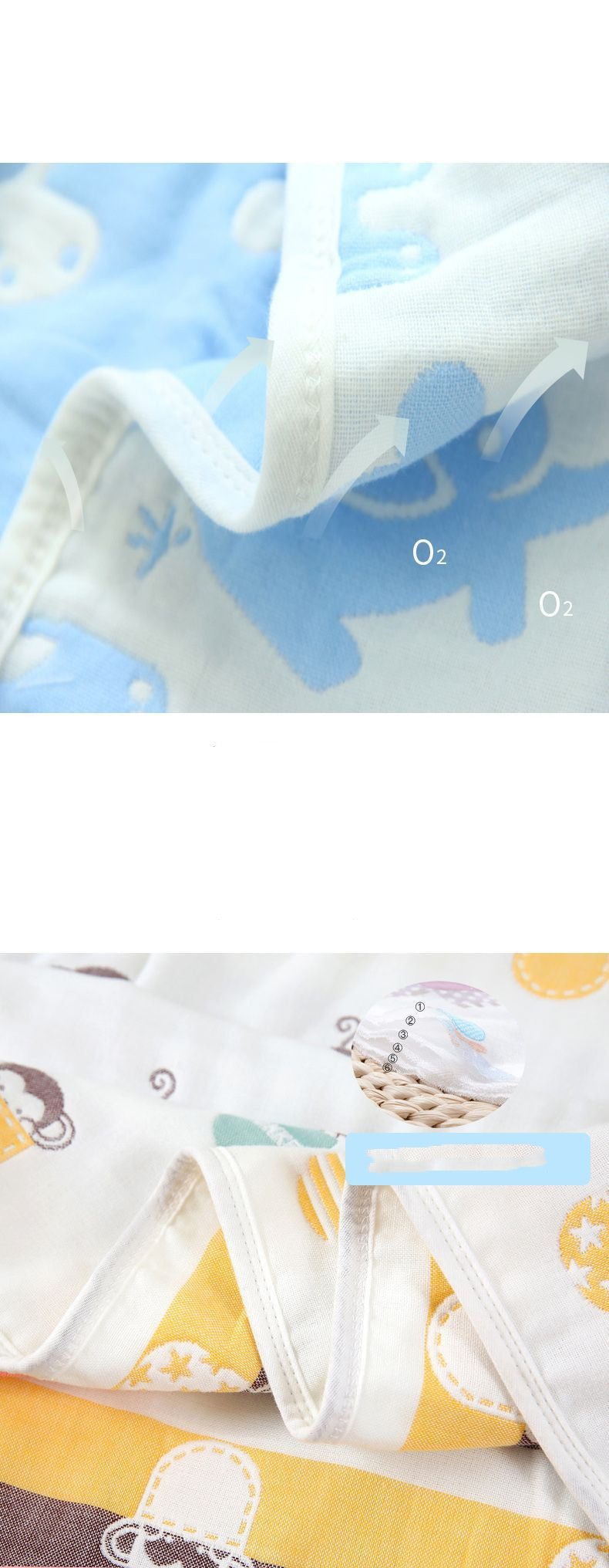 4Pcs Cotton Blanket  Baby Newborn