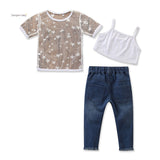 Girls Short Sleeve Star Clothing Set