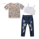 Girls Short Sleeve Star Clothing Set