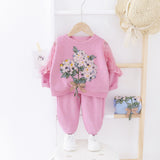 Girls' Clothing Baby Embroidered Lace Two Piece Set