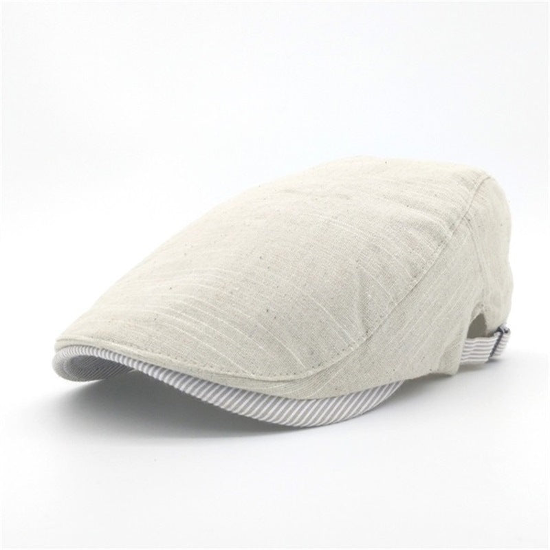 Cotton And Linen Beret Men
