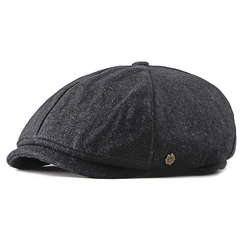 Foreign Trade New Style Men's Painter Hat Korean Fashion Cap British Retro Beret Octagonal Hat Female General