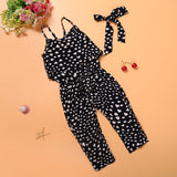 Girls' Clothing Trendy Cool Girls Love Suspender Jumpsuit Suit One Drop