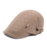 Hat Men'S Cotton Peaked Cap British Retro Beret Outdoor Sun Hat