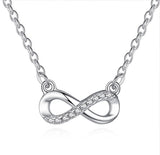 Sterling Silver Infinite Eternal Diamond Necklace