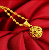 Sand Gold Jewelry Dragon and Phoenix Four-piece Set Valentine Gift