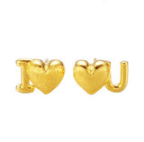 Sand Gold Jewelry Dragon and Phoenix Four-piece Set Valentine Gift