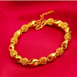 Sand Gold Jewelry Dragon and Phoenix Four-piece Set Valentine Gift