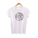 GIRLS SUPPORT GIRLS Short Sleeve Letter Printed T-shirt