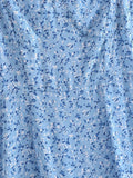 Floral Print Ruffled Sling Dress Women